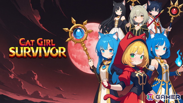 ネコの魔法使いが主人公のサバイバーライク「Cat Girl Survivor」が9月20日よりSteamにて早期アクセス開始！の画像1