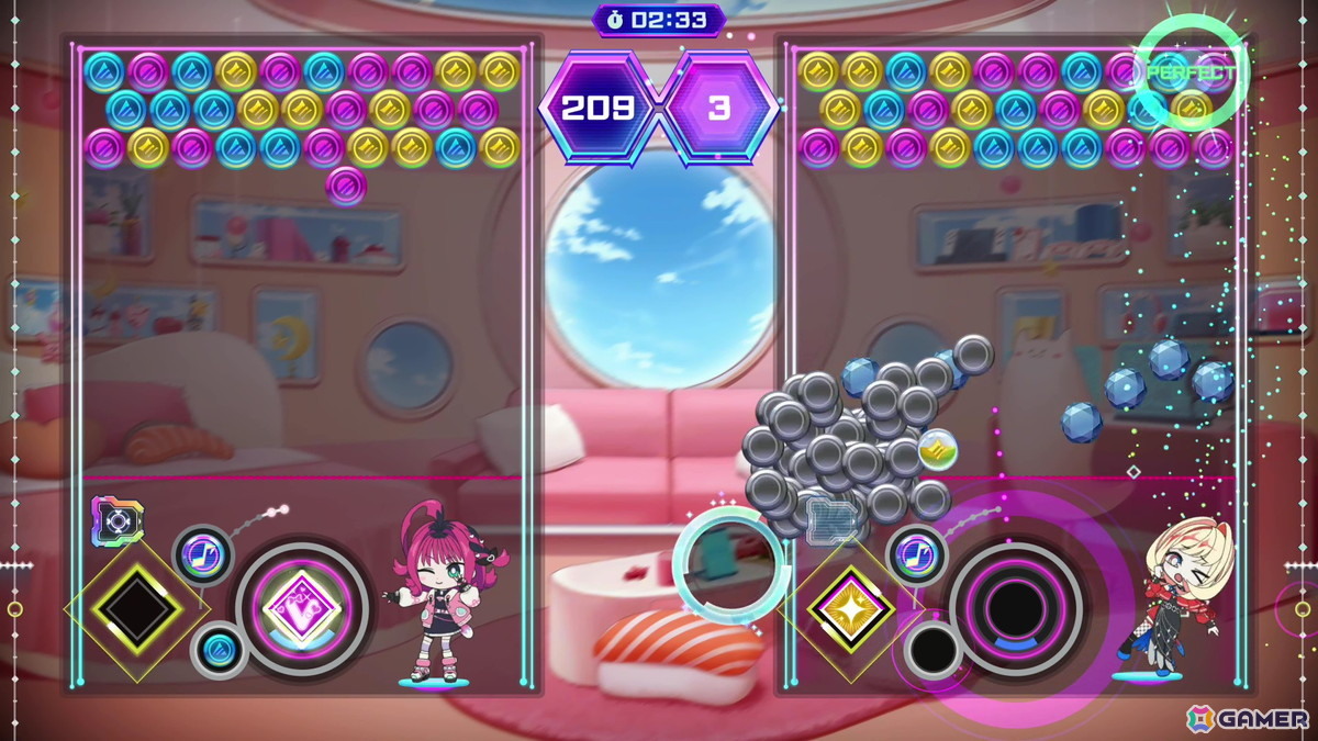 「QQQbeats!!!」はバブルシューティングと音楽ゲームの相性が抜群!オリジナルストーリーも楽しめる【先行プレイレポート】の画像