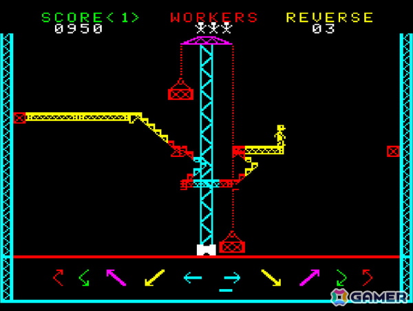作業員が落下しないように足場を設置していくパズルゲーム「スチールワーカー」がアーケードアーカイブス/アーケードアーカイブス2として9月18日に配信！の画像