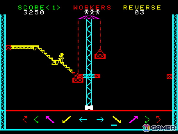 作業員が落下しないように足場を設置していくパズルゲーム「スチールワーカー」がアーケードアーカイブス/アーケードアーカイブス2として9月18日に配信！の画像