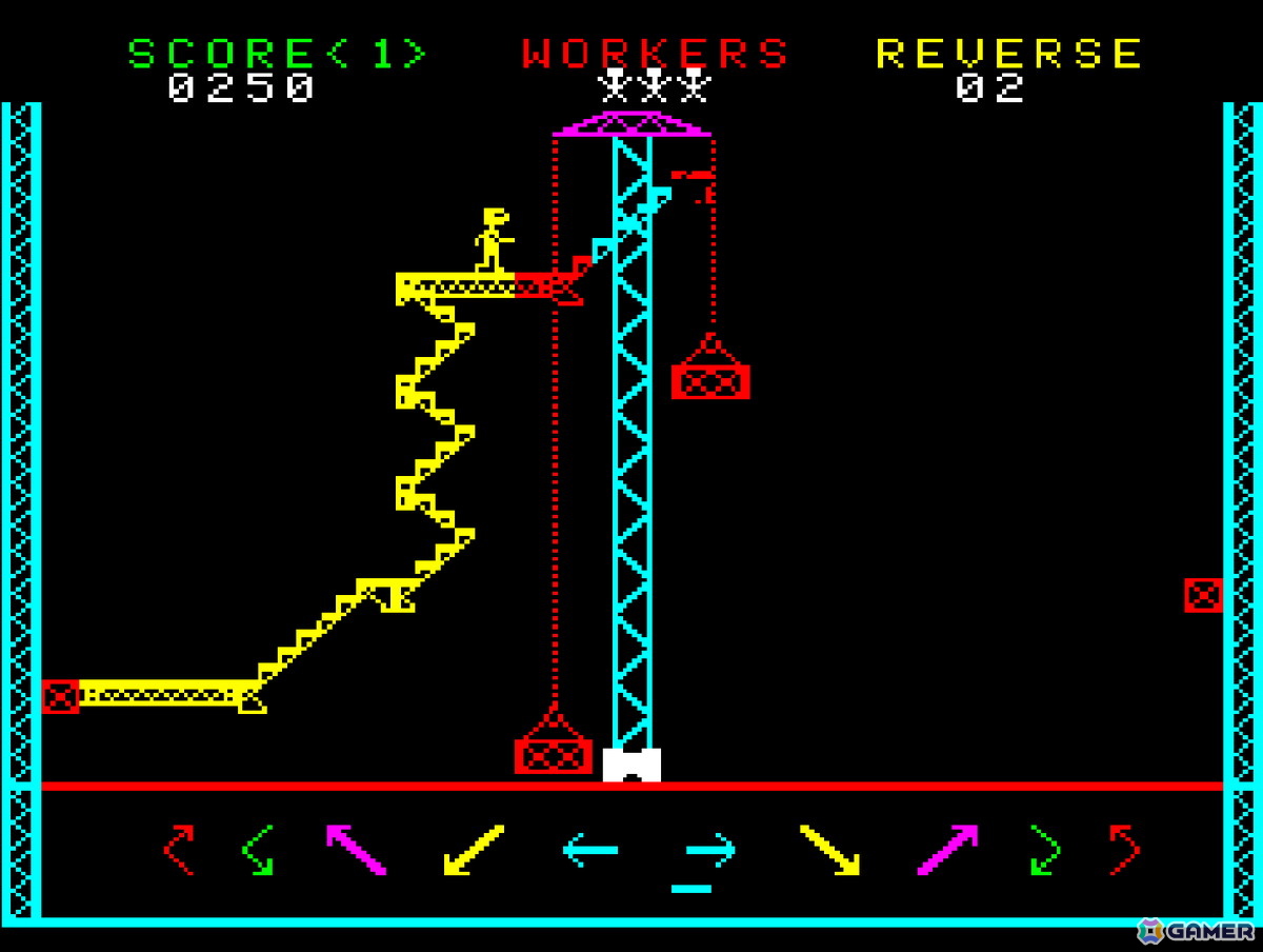 作業員が落下しないように足場を設置していくパズルゲーム「スチールワーカー」がアーケードアーカイブス/アーケードアーカイブス2として9月18日に配信！の画像2