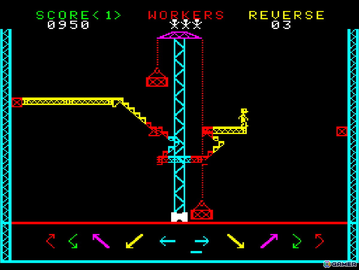作業員が落下しないように足場を設置していくパズルゲーム「スチールワーカー」がアーケードアーカイブス/アーケードアーカイブス2として9月18日に配信！の画像3