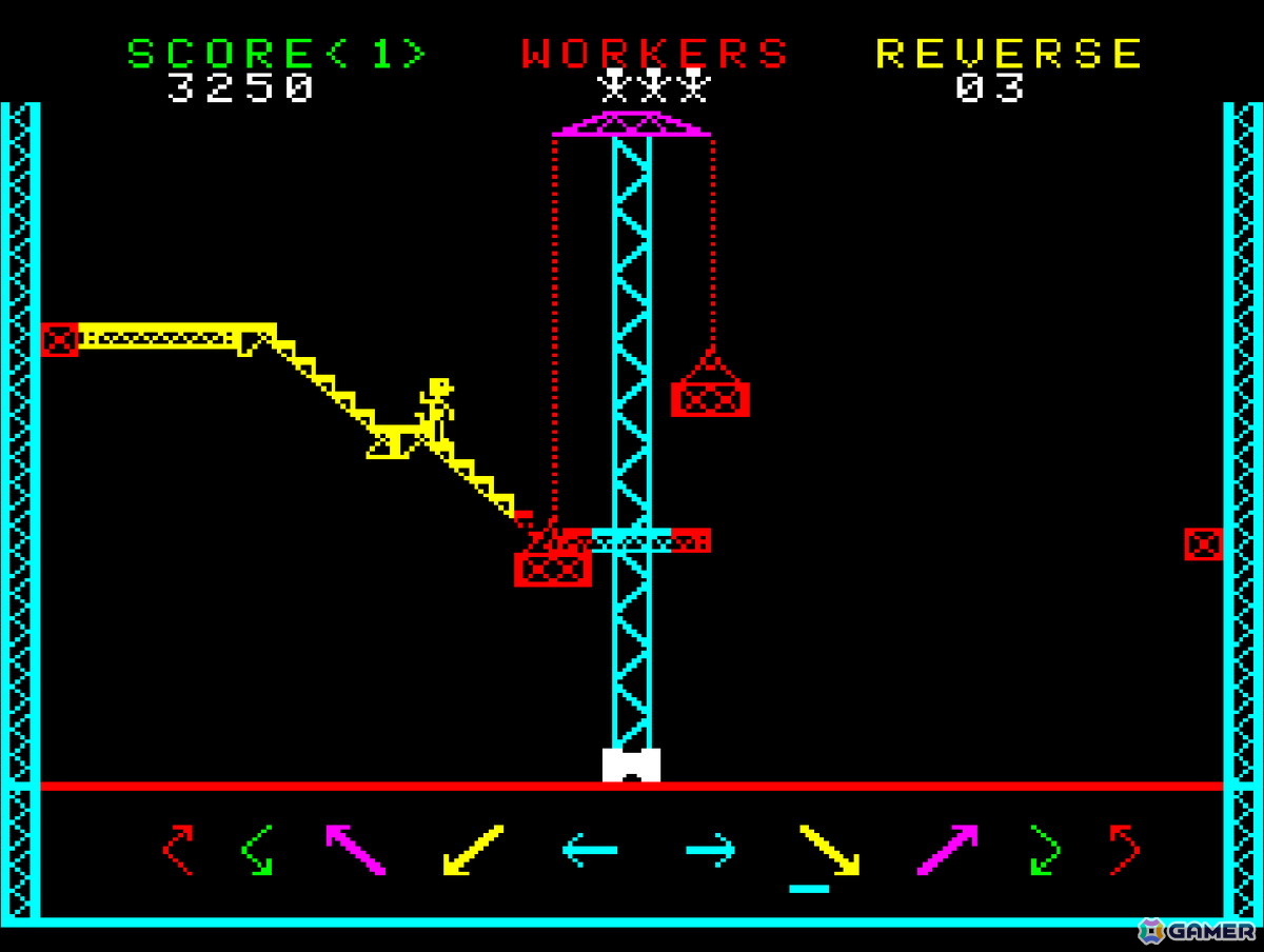 作業員が落下しないように足場を設置していくパズルゲーム「スチールワーカー」がアーケードアーカイブス/アーケードアーカイブス2として9月18日に配信！の画像6
