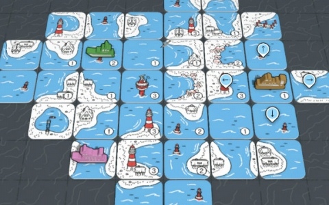 最大4人で北海の地図を作り上げていく協力型タイル配置ゲーム「Beacon Patrol」が配信！