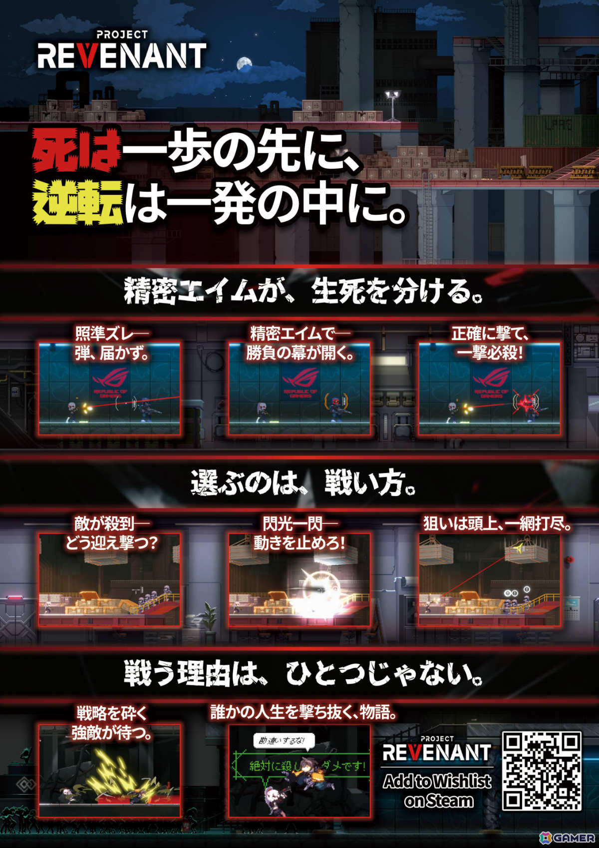 狙った部位にのみヒット判定が発生する“精密エイム”2Dシューティング「Project Revenant」がTGS2025に試遊出展！の画像15