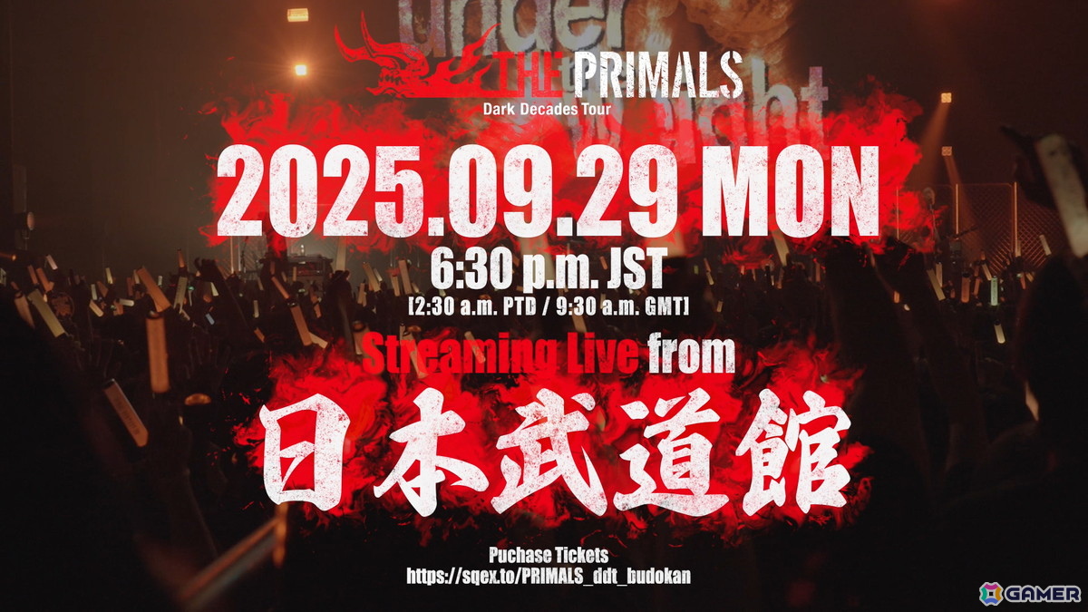 9月に日本武道館で開催されるワンマンライブ「THE PRIMALS Dark Decades Tour BUDOKAN」の有料ライブストリーミング配信が決定！の画像2