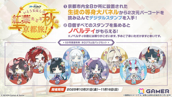 「ブルアカ」和装姿の描きおろしグッズや嵐電コラボ車両などが登場する京都スタンプラリーが開催決定！ミカ、シュン、カンナのオードトワレもの画像9