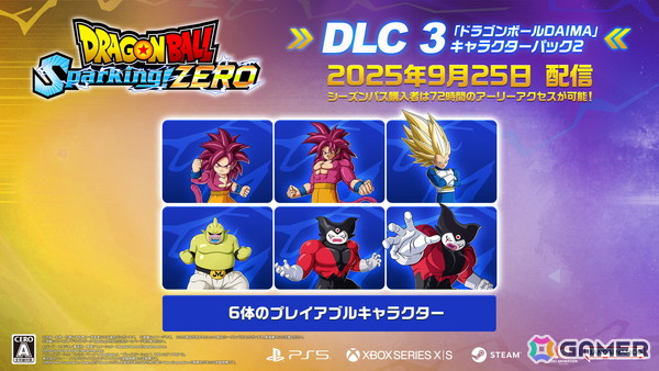 「ドラゴンボール Sparking! ZERO」孫悟空（DAIMA）超サイヤ人4らが参戦する追加DLC3「ドラゴンボールDAIMA」キャラクターパック2が9月25日に配信！の画像2