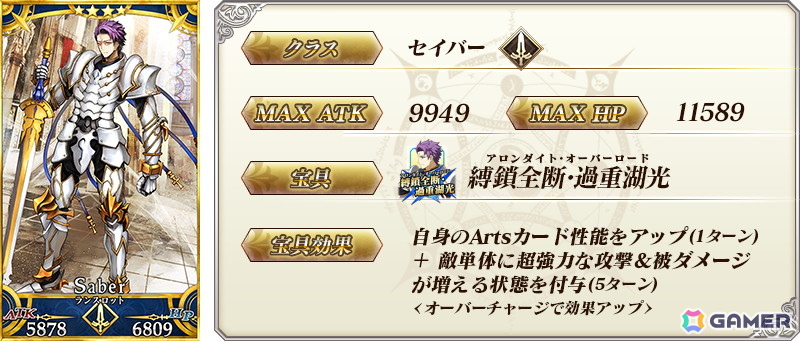 「★4(SR)ランスロット(セイバー)」