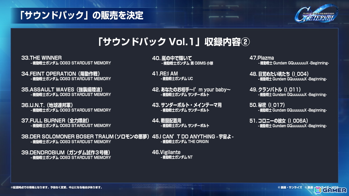 「SDガンダム ジージェネエターナル」メインステージに「機動戦士ガンダムUC」と「機動武闘伝Gガンダム」が9月30日に追加!の画像