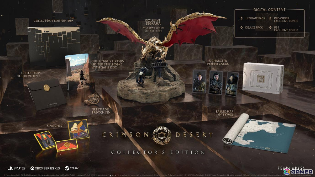 「紅の砂漠」のリリース日が2026年3月20日に決定！クリフ＆ゴールデンスターの限定17インチジオラマなどが付いたコレクターズエディションも登場の画像