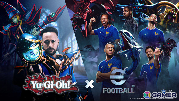 「eFootball」シリーズで「遊戯王カードゲーム」とのコラボが開催！ブラック・マジシャン風の衣装をまとったネイマール選手が登場の画像1