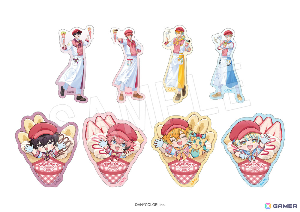 「にじさんじ」Oriensとマリオンクレープのコラボが10月1日より開催!佐伯イッテツさん、赤城ウェンさん、宇佐美リトさん、緋八マナさん考案のクレープが登場の画像