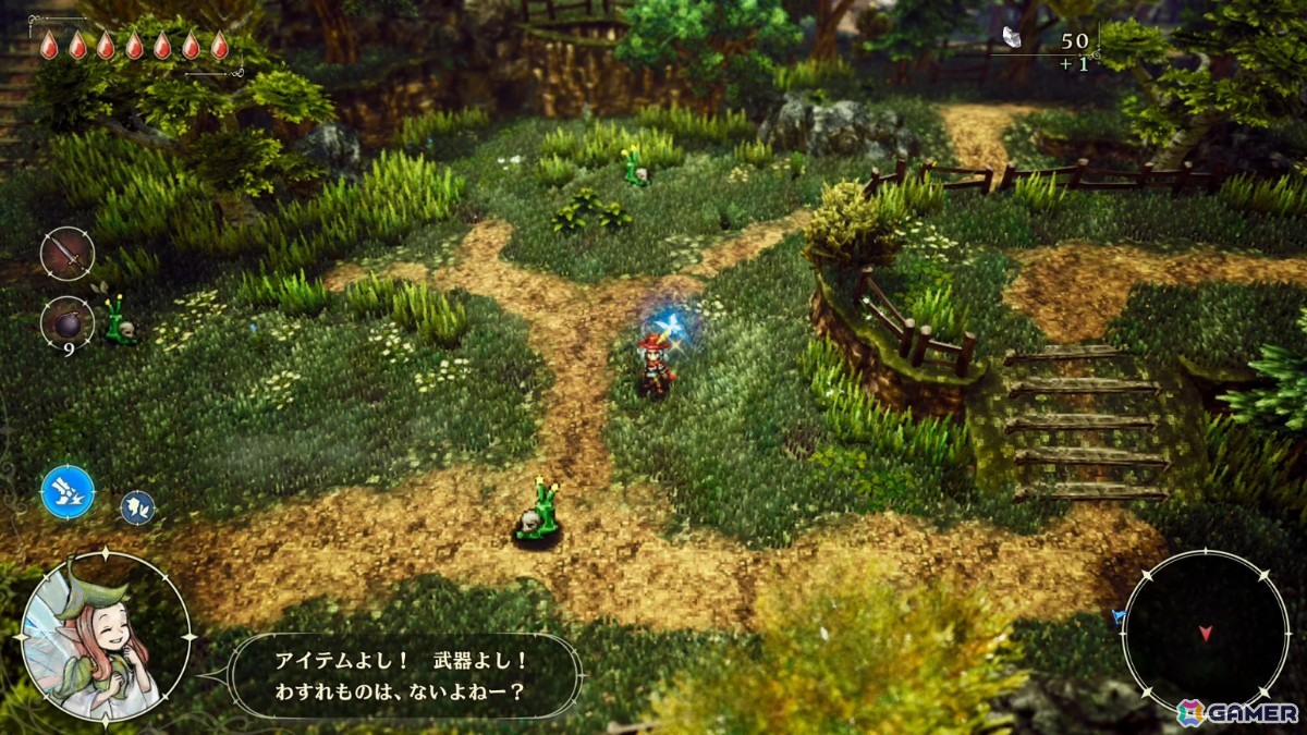 直感的でシンプルな操作とHD-2Dで描かれるノスタルジックで美しい世界観が楽しい「冒険家エリオットの千年物語」試遊レポート【TGS2025】の画像