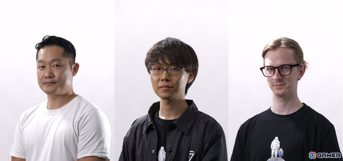 インタビューに参加いただいた、ディレクター・趙容煕氏(左)と、プロデューサーの大山直人氏(中央)、エドソ エドウィン氏(右)。