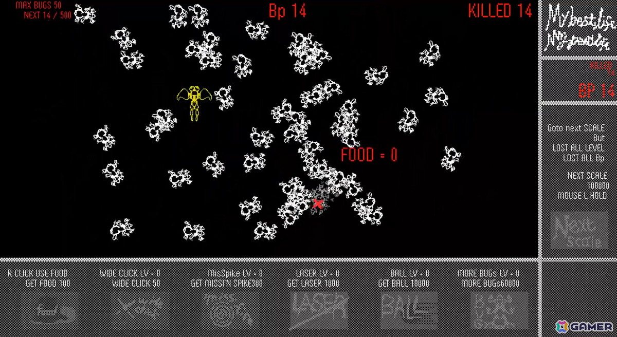 虫を潰してビートを刻むクリッカーゲーム「my Best life my Pest life」のSteamストアページが公開!「カルトに厳しいギャル」のbhaskara氏が中村修人氏と共同制作した新作の画像