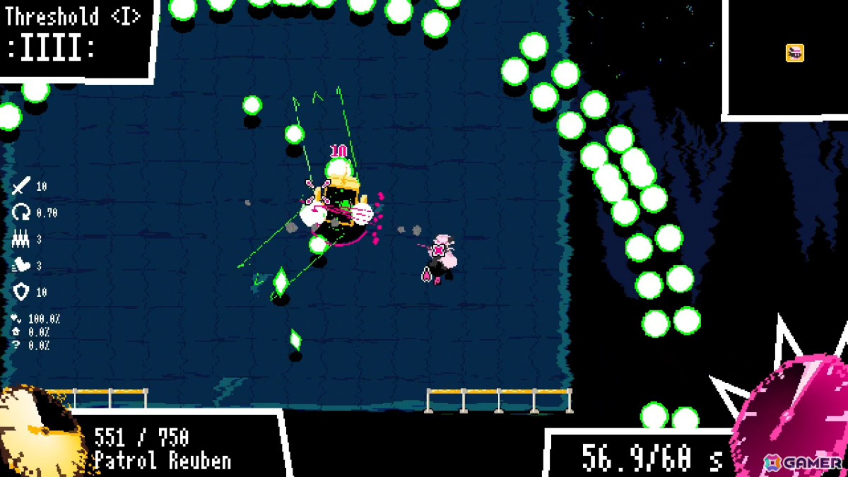 時間停止で容赦ない弾幕攻撃を避けるアクションローグライク「タイムスナッチャーハンディー」がSteam Nextフェスに出展！の画像