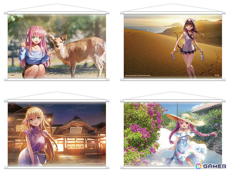 「ヘブバン」名所を訪れるめぐみ、可憐、つかさ、タマの描き下ろしグッズが発売！特典ポストカードがもらえるアニメイトフェアも開催の画像