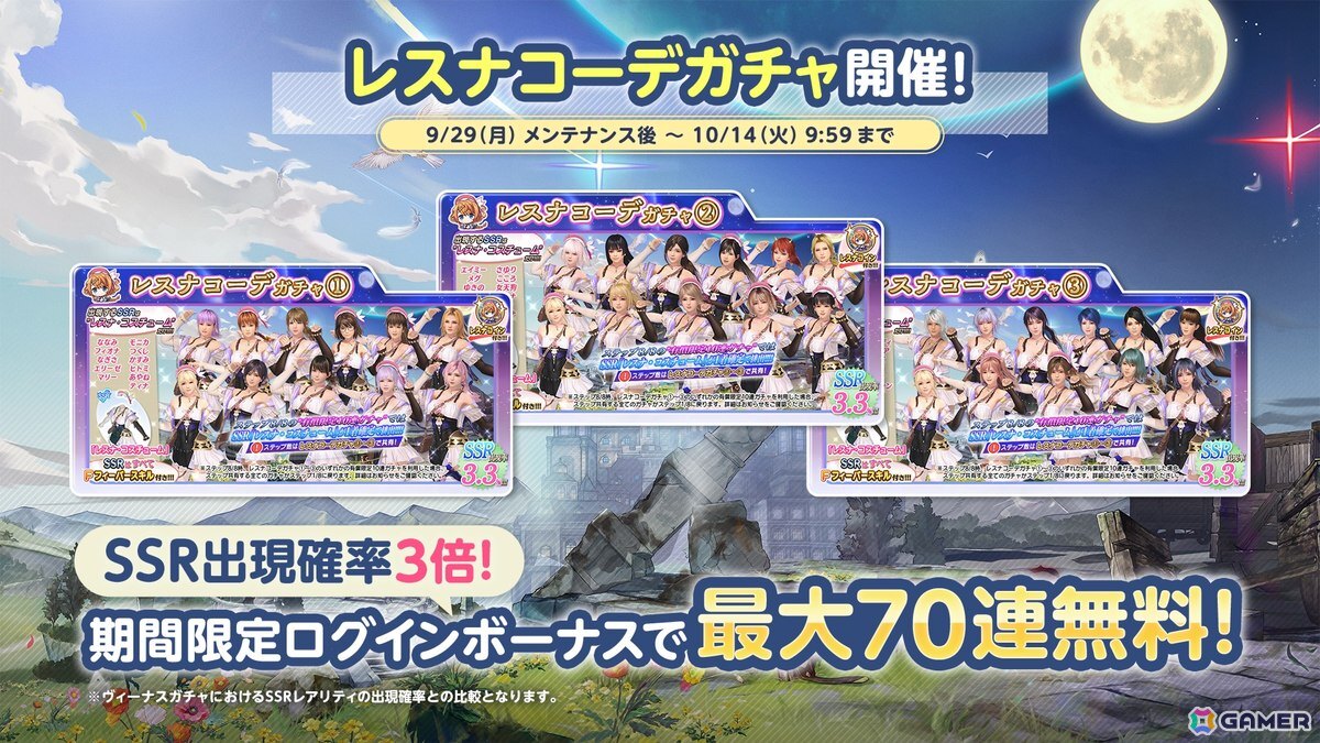 「DEAD OR ALIVE XVV」で「レスレリアーナのアトリエ」とのコラボが開催!変身機能付きのレスナ・コスチュームが登場の画像