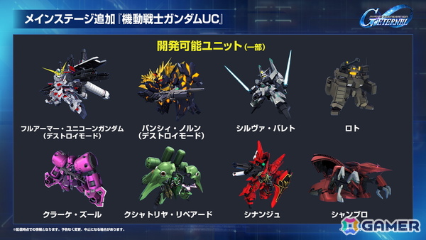 「ジージェネエターナル」メインステージ「機動戦士ガンダムUC［ユニコーン］」「機動武闘伝Gガンダム 後半」が追加！「Half Anniversary最大46連無料ガシャ」も開始の画像3