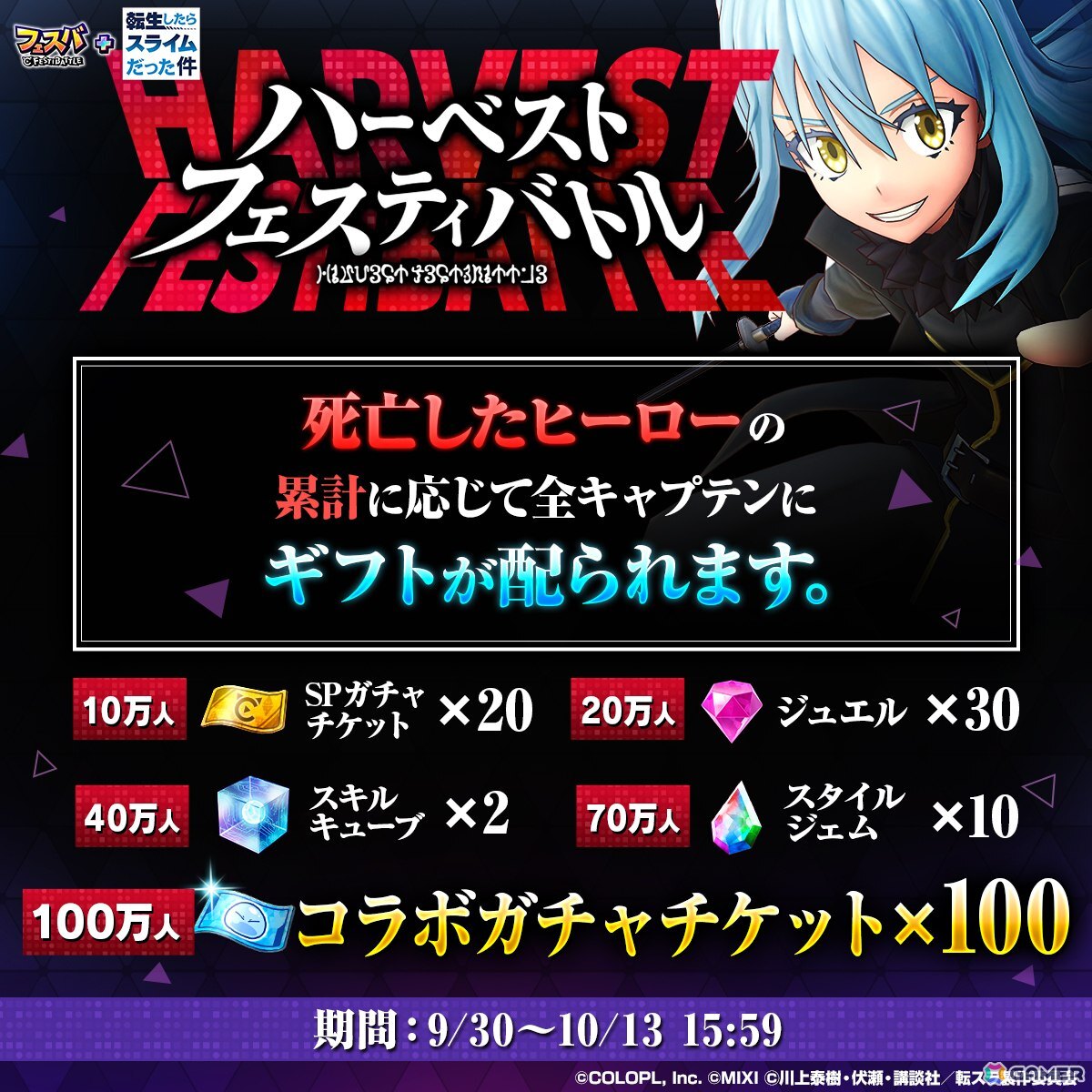 フェスバ＋」で「転スラ」コラボイベントがスタート！リムル（CV：岡