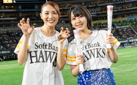 「劇場版ゾンビランドサガ ゆめぎんがパラダイス」×福岡ソフトバンクホークスのコラボイベントが開催！田野アサミさん、種田梨沙さんが始球式に挑戦