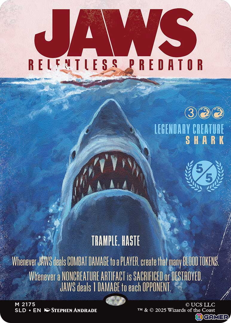 マジック：ザ・ギャザリング MTG secret lair JAWS foil MTG Secret Lair JAWS FOIL - メルカリ