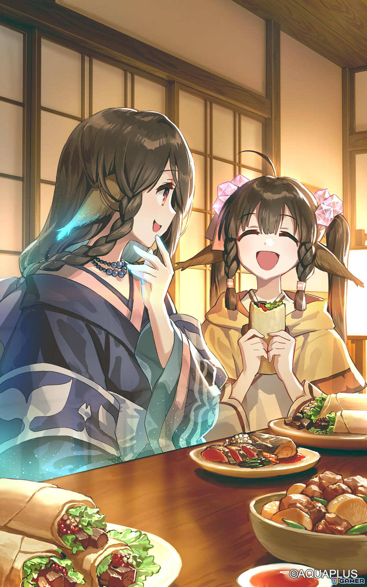 期間限定灯幻鏡「ねえお母さま、今日ね今日ね」 イラスト:岡田学彌