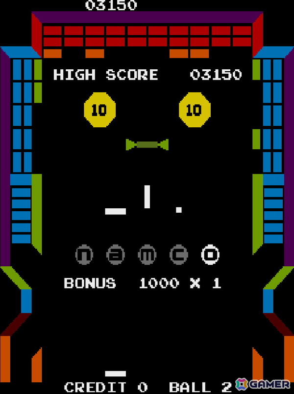 ナムコ初の自社開発タイトルとなるブロック崩しゲーム「ジービー」がアーケードアーカイブス/アーケードアーカイブス2として10月2日に配信！の画像