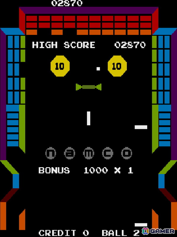 ナムコ初の自社開発タイトルとなるブロック崩しゲーム「ジービー」がアーケードアーカイブス/アーケードアーカイブス2として10月2日に配信！の画像
