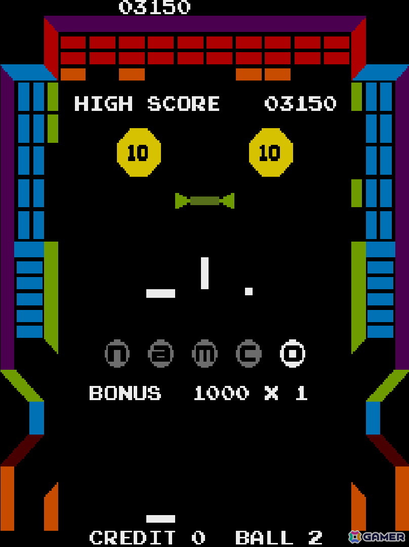 ナムコ初の自社開発タイトルとなるブロック崩しゲーム「ジービー」がアーケードアーカイブス/アーケードアーカイブス2として10月2日に配信！の画像4
