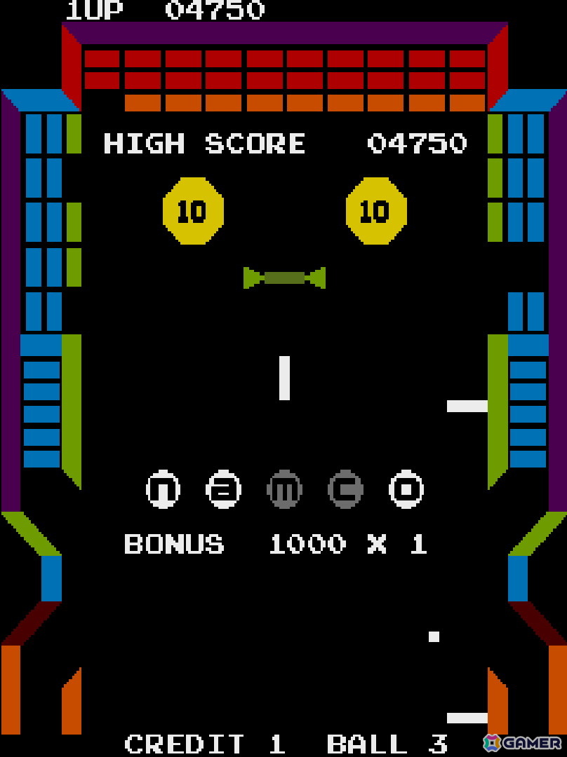 ナムコ初の自社開発タイトルとなるブロック崩しゲーム「ジービー」がアーケードアーカイブス/アーケードアーカイブス2として10月2日に配信！の画像6