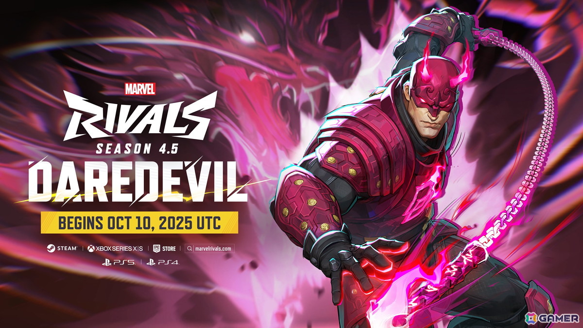 「マーベル・ライバルズ」10月10日より開催されるシーズン4.5の詳細が公開！隠れた敵を可視化するスキルを持つ新ヒーロー「デアデビル」が登場の画像