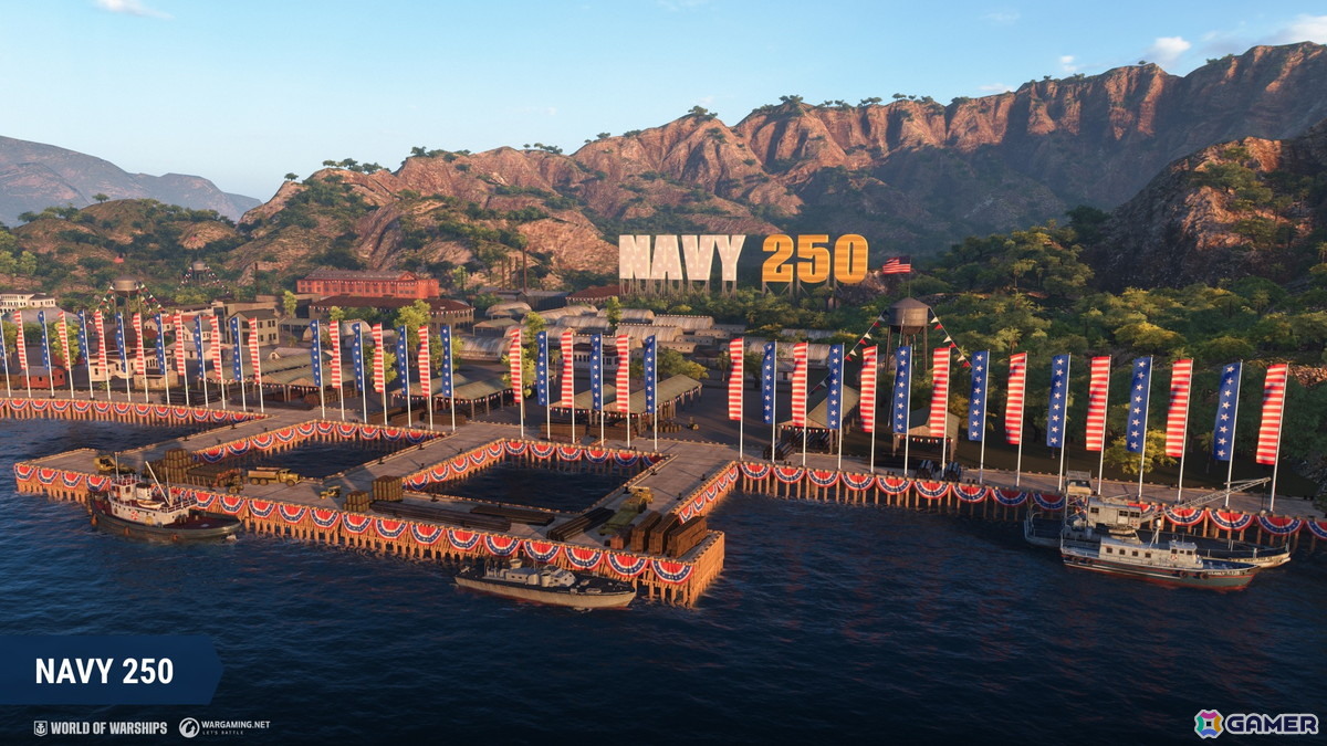 「World of Warships」アメリカ海軍創設250周年記念イベント「リバティ・ハーバー」が10月9日より開催!Tier X パンアジア駆逐艦 Lüshun Bも登場の画像