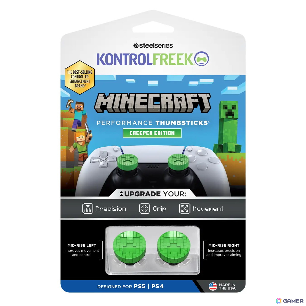 KontrolFreek、マイクラのクリーパーを模したスティックカバーを10月10日に発売！PS・Xbox・Switch 2のコントローラーに対応する3種がラインアップの画像5