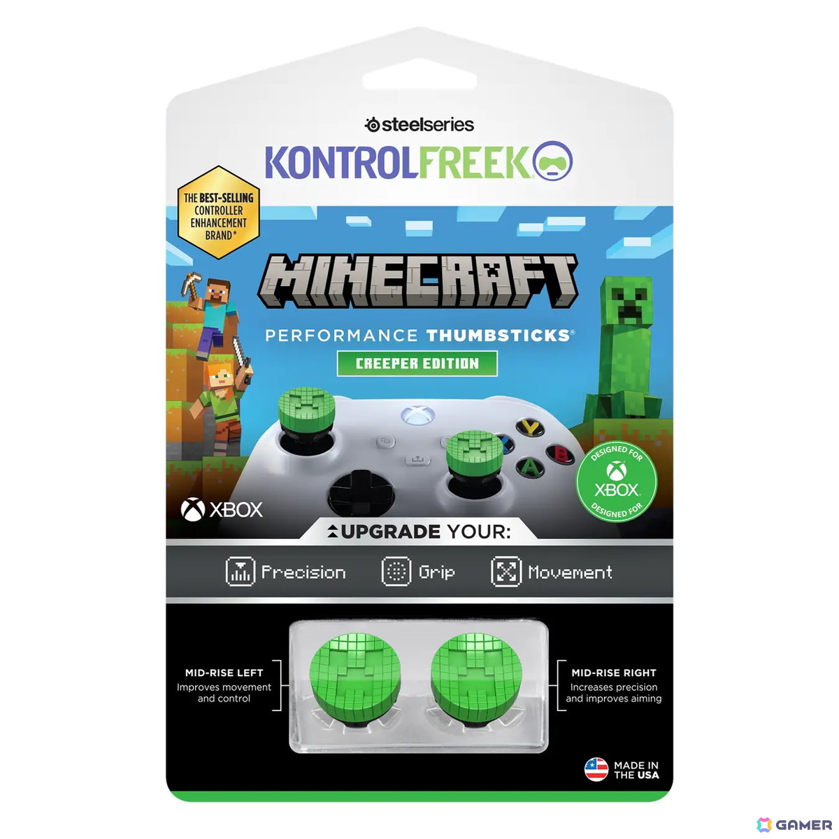 KontrolFreek、マイクラのクリーパーを模したスティックカバーを10月10日に発売！PS・Xbox・Switch 2のコントローラーに対応する3種がラインアップの画像6