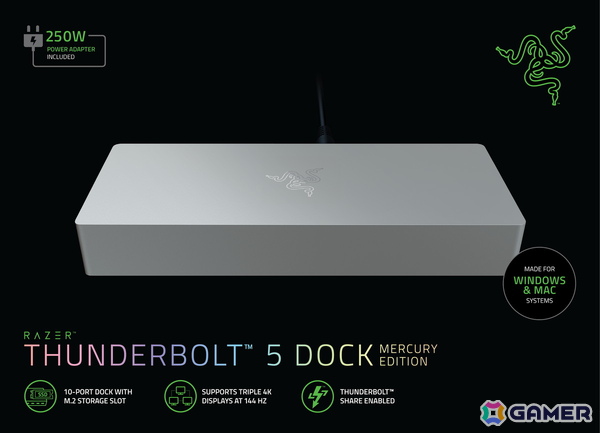 RazerよりThunderbolt 5対応のPCアクセサリー「Razer Thunderbolt 5