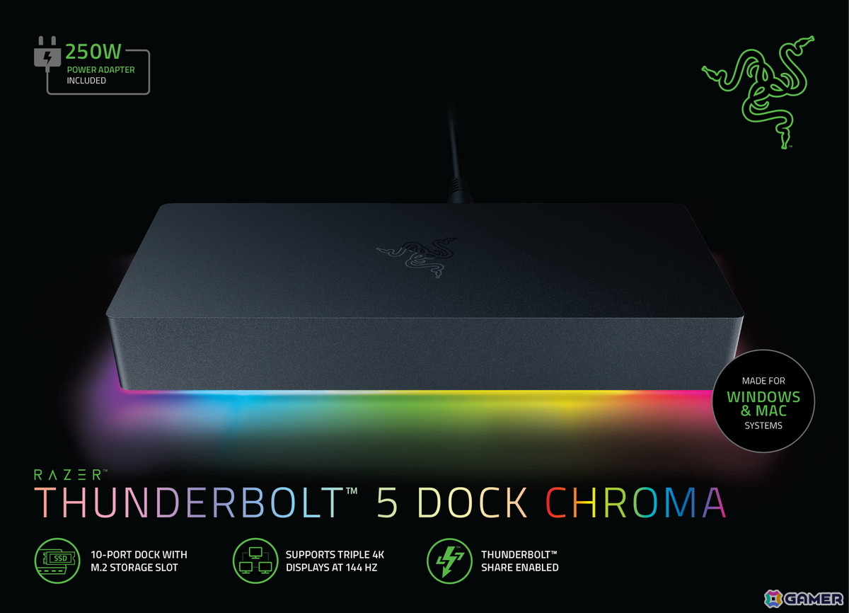 RazerよりThunderbolt 5対応のPCアクセサリー「Razer Thunderbolt 5 Dock Chroma」と外付けGPUボックス「Razer Core X V2」が10月10日に発売！の画像11