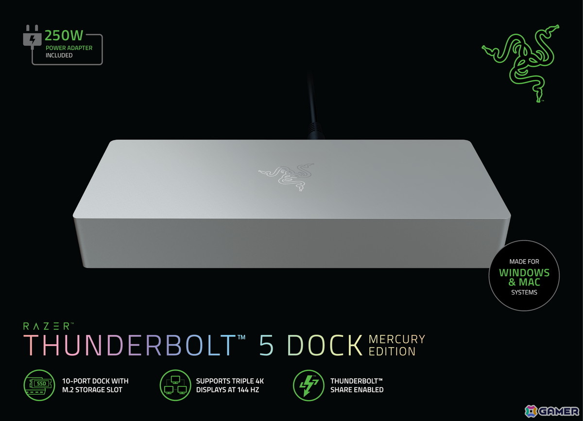 RazerよりThunderbolt 5対応のPCアクセサリー「Razer Thunderbolt 5 Dock Chroma」と外付けGPUボックス「Razer Core X V2」が10月10日に発売！の画像12