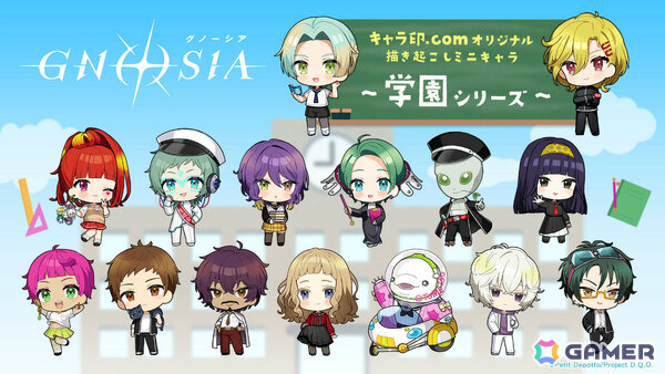 アニメ「グノーシア」120種以上のキャラ印.comオリジナルグッズが登場！学園風に描き起こされた乗員たちのアクスタンプやステッカーなどがラインナップの画像2
