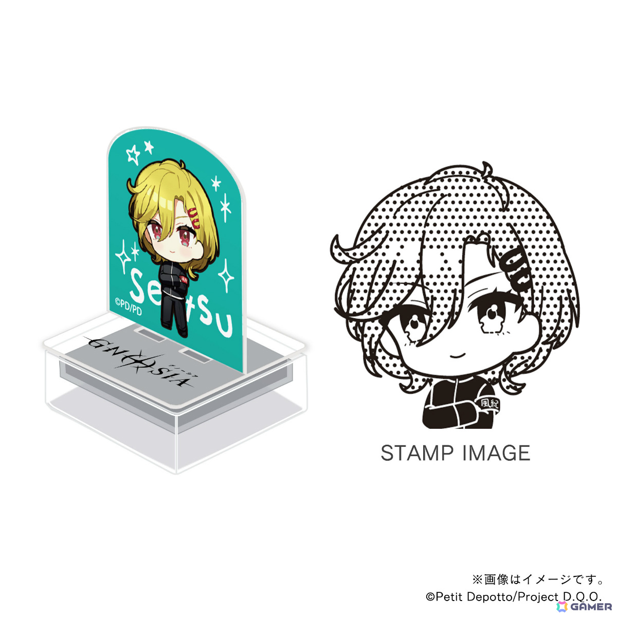 アニメ「グノーシア」120種以上のキャラ印.comオリジナルグッズが登場！学園風に描き起こされた乗員たちのアクスタンプやステッカーなどがラインナップの画像64