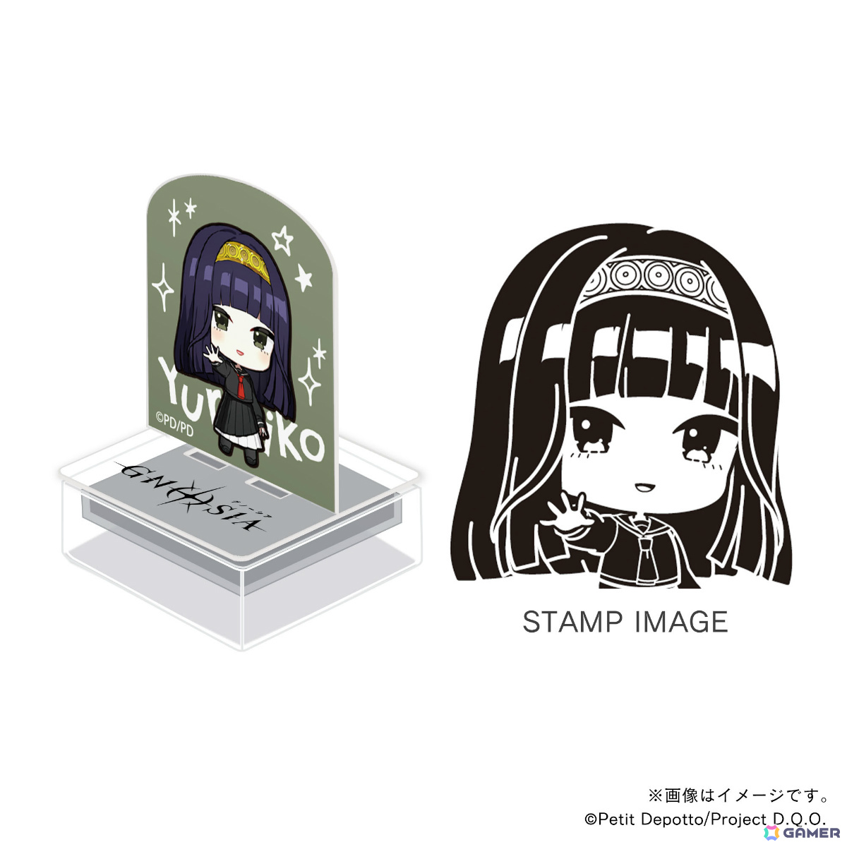 アニメ「グノーシア」120種以上のキャラ印.comオリジナルグッズが登場！学園風に描き起こされた乗員たちのアクスタンプやステッカーなどがラインナップの画像70
