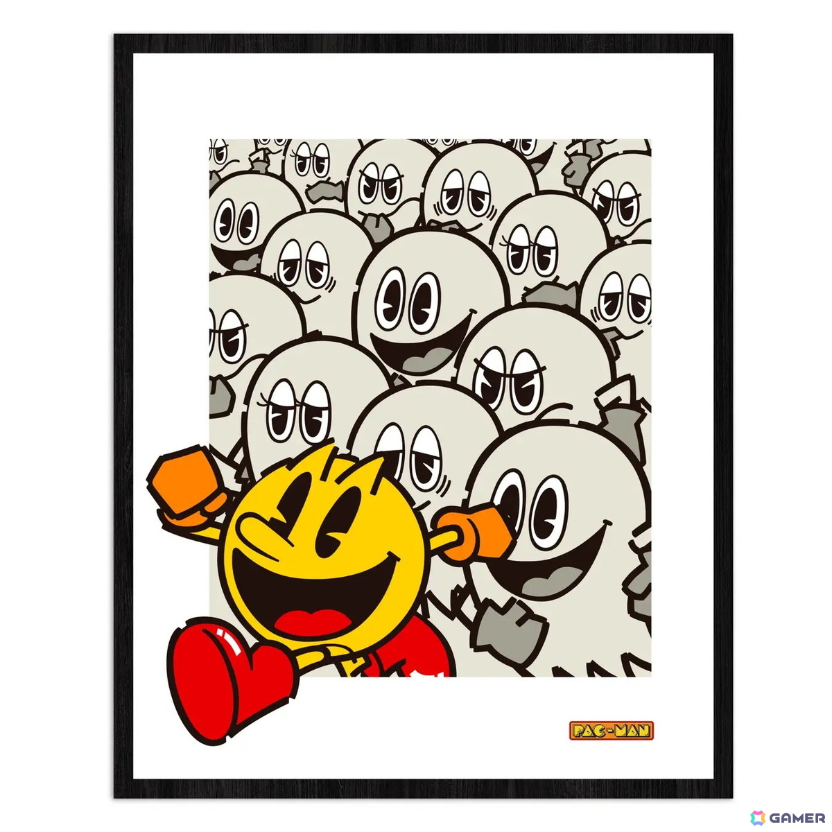 額装済/PAC-MAN 45th（アンドレ サライバ）/アートポスター パックマン』渋谷・原宿で開催の45周年イベント、アーティストとの