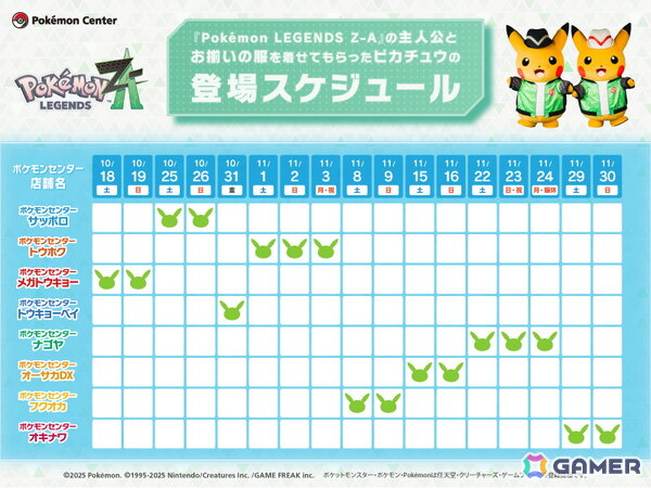 「Pokémon LEGENDS Z-A」発売記念施策が10月16日よりポケモンセンターで実施！グッズ販売やプレゼント、ピカチュウたちとのグリーティングもの画像7