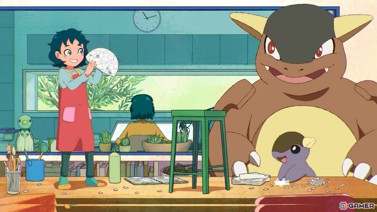 ポケモンアニメ「POKÉTOON」最新作「めがはなせないね ガルーラ」が公開！ポケモンバトル実況者のお母さんに憧れる少女とガルーラの物語の画像6