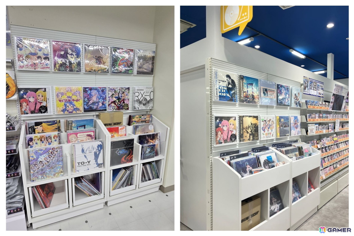 LPレコードコーナー（左：アニメイト池袋本店、右：アニメイト梅田）