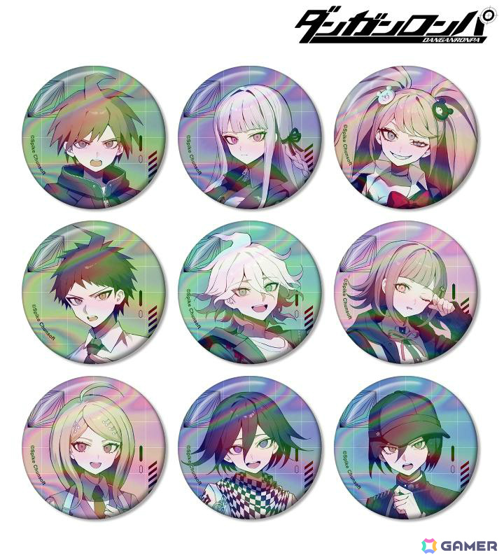 苗木誠 霧切響子 ダンガンロンパ　ぴくたむ ラバスト ガチャ 缶バッジ 初期 ダンガンロンパ さくしゃ2 ホログラム 缶バッジ 苗木誠 霧切響子