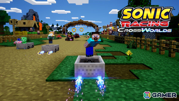 「ソニックレーシング クロスワールド」有償DLC第1弾「マインクラフト」が配信！スティーブたちがマシンやコース、楽曲とともに参戦の画像2