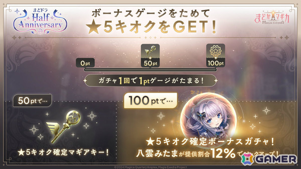 「魔法少女まどか☆マギカ Magia Exedra」★5キオク 八雲みたまがハーフアニバーサリー記念で実装！ストーリーイベント「手料理でおもてなしパーティー！」もの画像2
