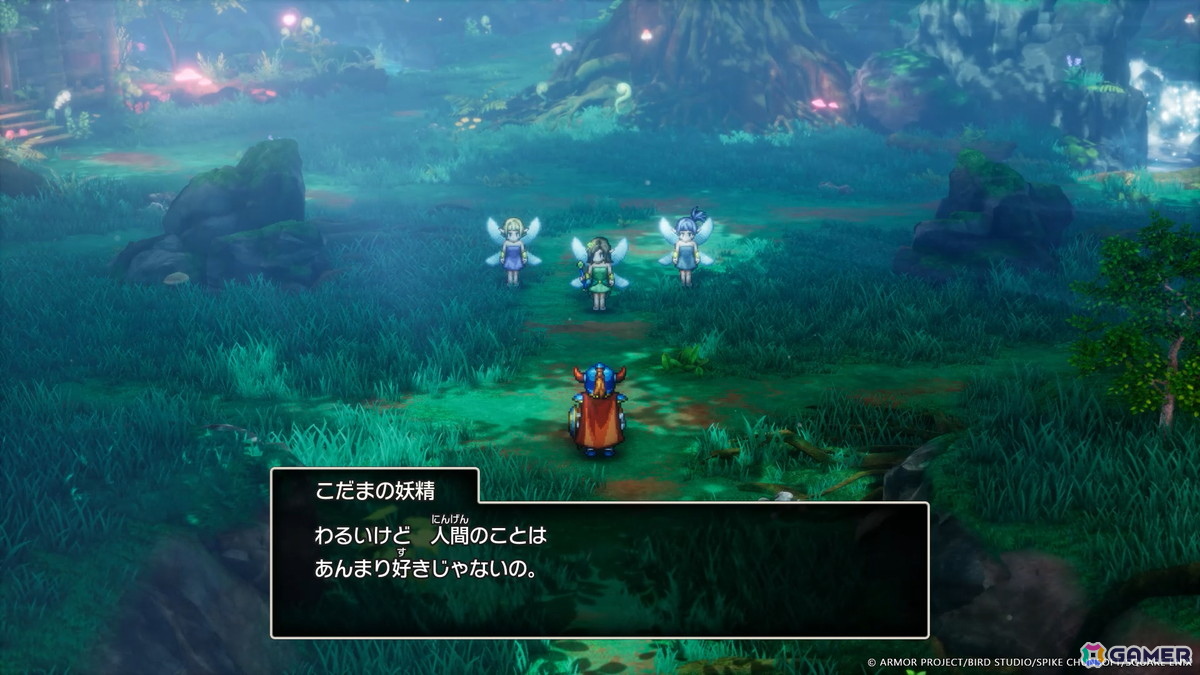 精霊ルビスとつながりの深い妖精族が暮らす「妖精の隠れ里」。人間が苦手な妖精も多く、妖精族の信頼を得る必要がありそうだ。